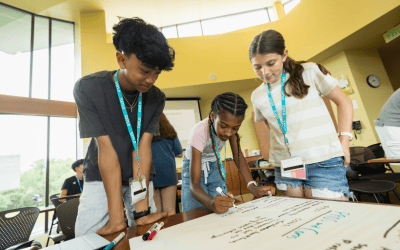 EXPLO students creating a proposal in business class